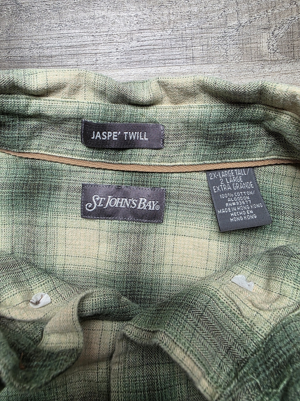 Vintage St. John's Bay Men's Green Flannel